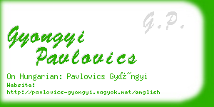 gyongyi pavlovics business card